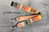 Arizona Sunset Serape and leather Camera Strap